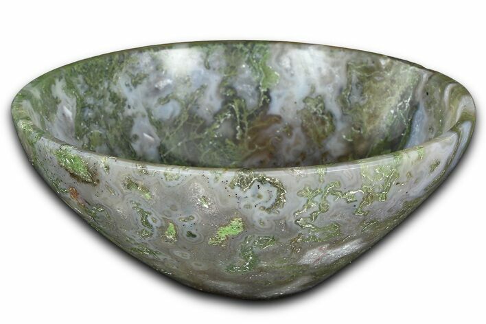 Polished Moss Agate Bowl #359920